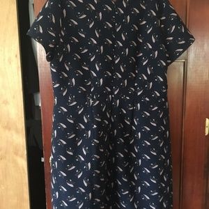 LOFT Dresses - LOFT PLUS LEAFED V-NECK FLARE DRESS size 16 LOFT Dresses - LOFT PLUS LEAFED V-NECK FLARE DRESS size 16